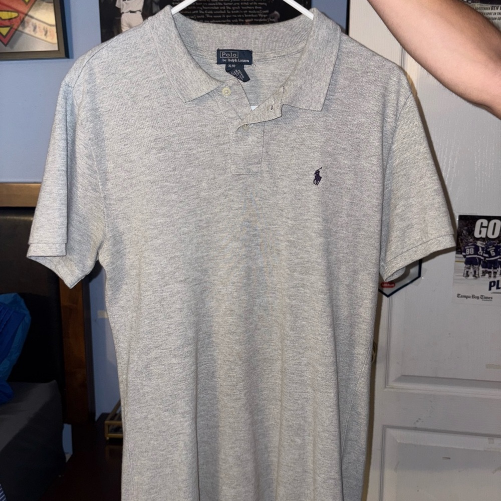 Ralph Lauren Gray Polo Shirt Classic Style